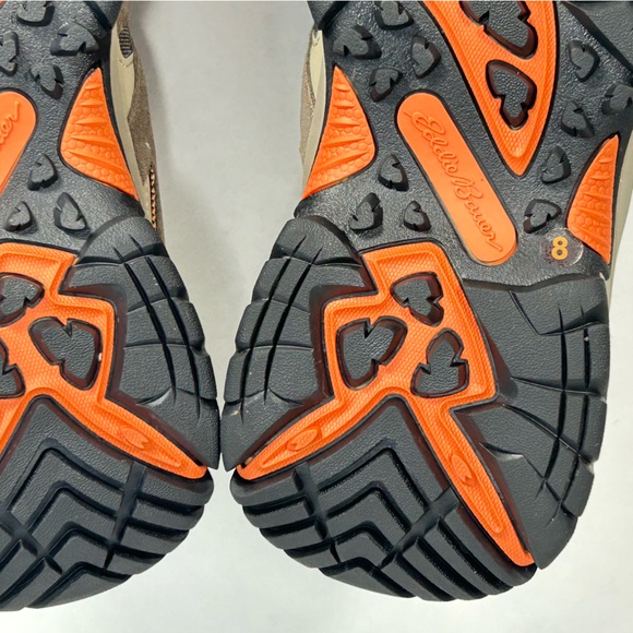 New Eddie Bauer Trail Hiking Outdoor Sneaker Leather Brown/ Orange Shoe; Men’s 8 - Picture 15 of 16